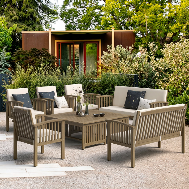 Wade Logan® Amorae 8 Piece Sofa Seating Group & Reviews | Wayfair